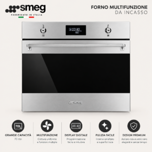 Forno da incasso Smeg SF6301TVX 3000 W 70 L