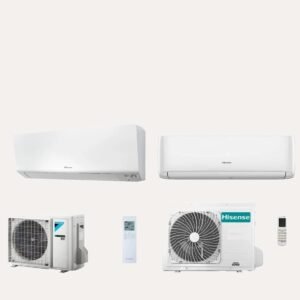 Kit 2 climatizzatori reversibili Daikin Perfera 2,5 kW 8500 BTU + Hisense Easy Smart 9000 BTU
